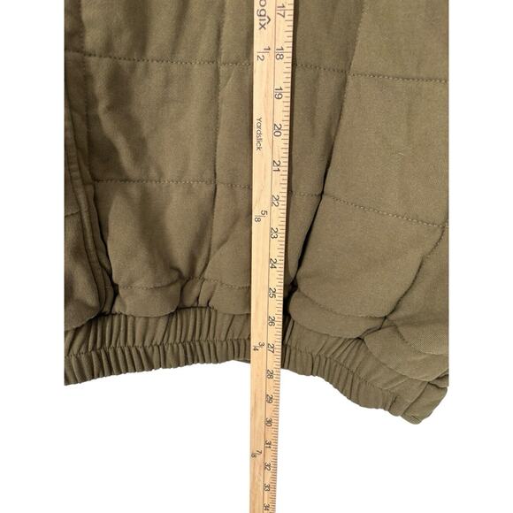 Hayden Los Angeles Quilted Oversize Jacket Coat Plus Size 1X Green Dolman Sleeve - Picture 5 of 11